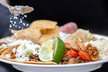 Mexico City Cuisine cheese sprinkling